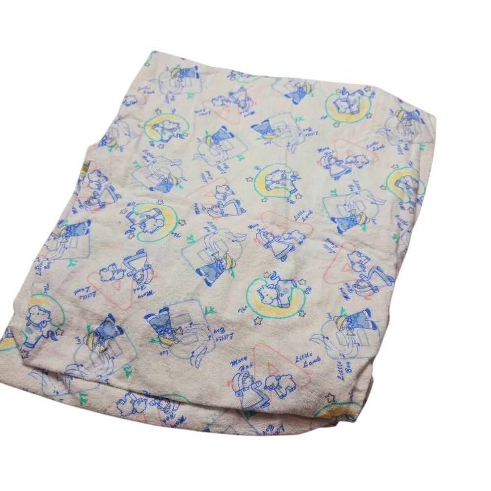 Vintage Nursery Rhymes ABC fitted crib sheet